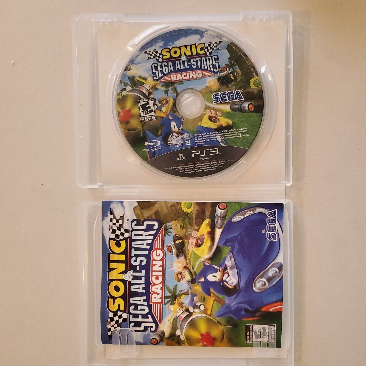 Sonic & Sega All-Stars Racing (Sony PlayStation 3, 2010) CIB Complete