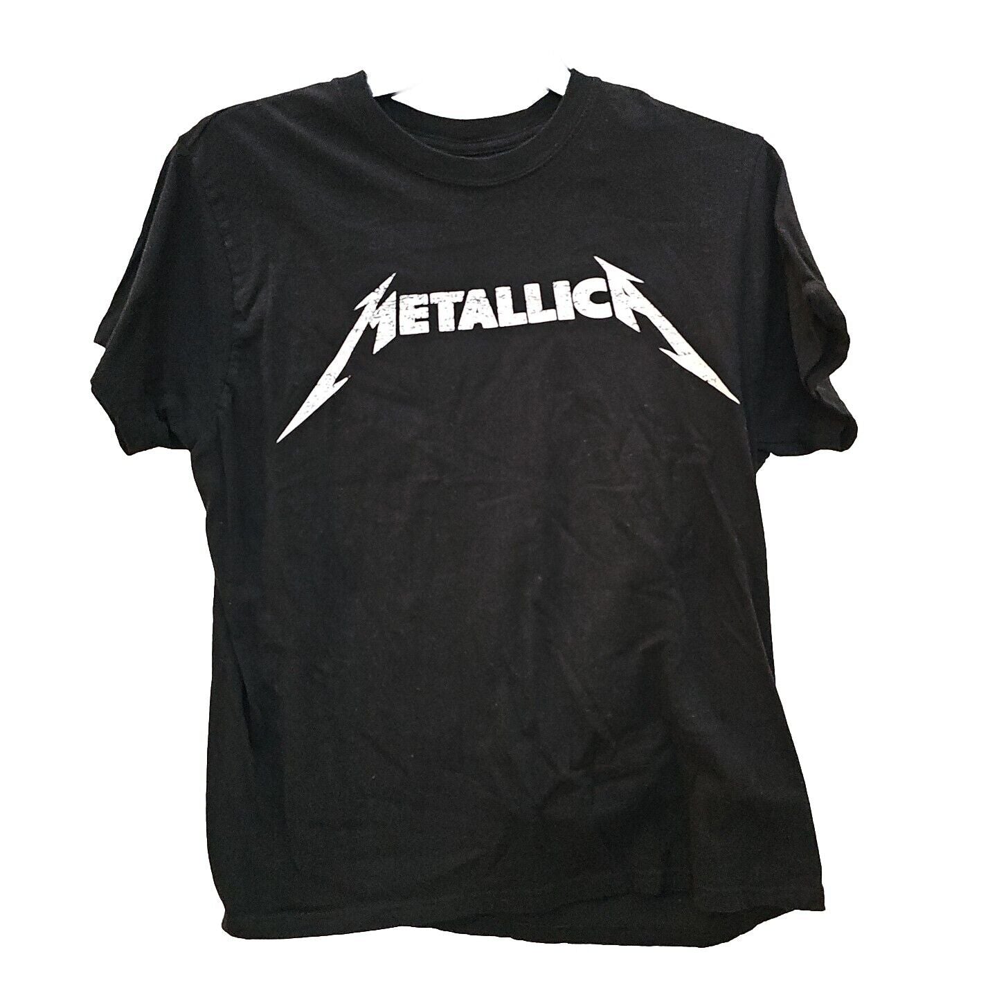 Metallica T-Shirt Large Black 70s Rock Band Music Graphic Merch Tee