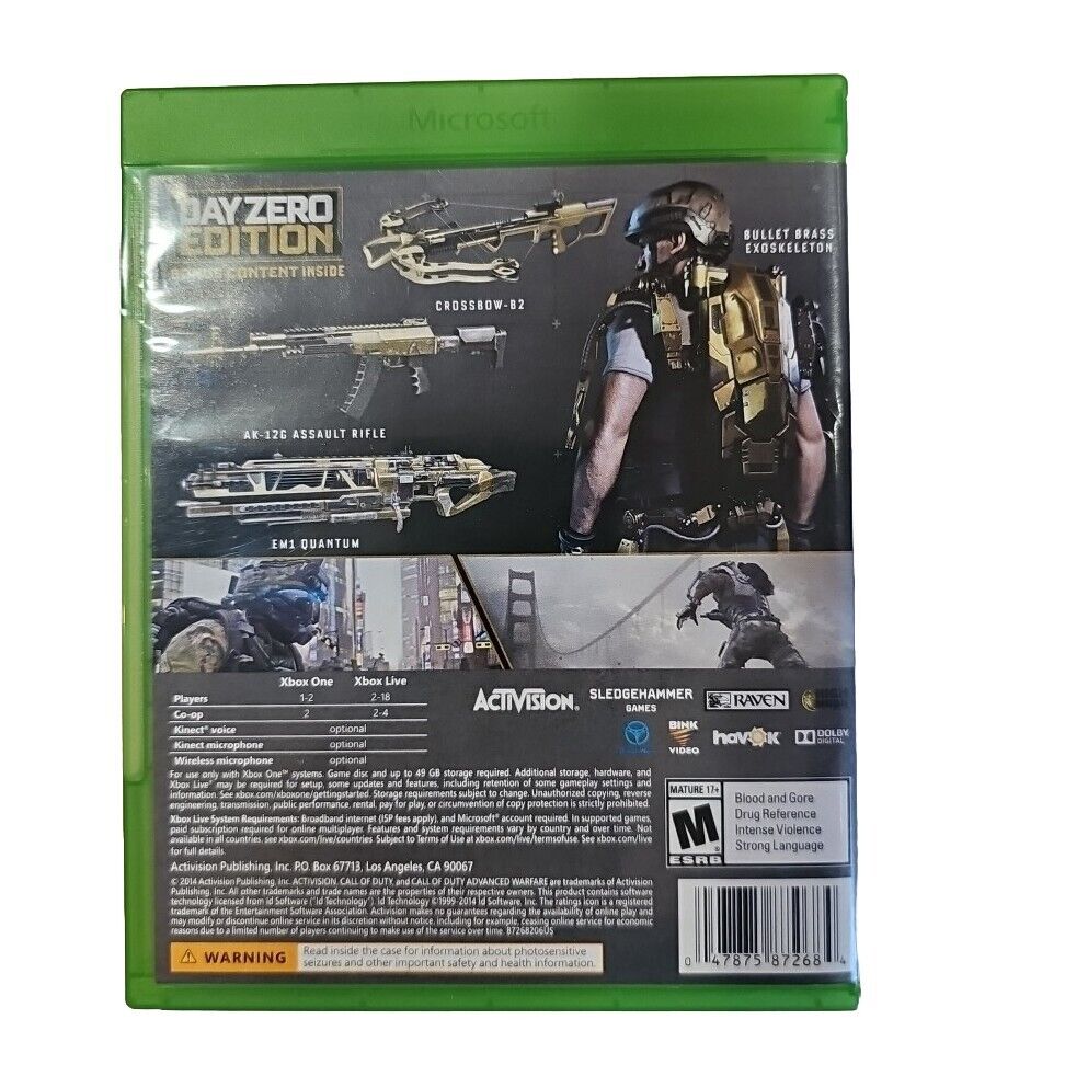 Call of Duty Advanced Warfare - Day Zero Edition (Xbox One, 2014)