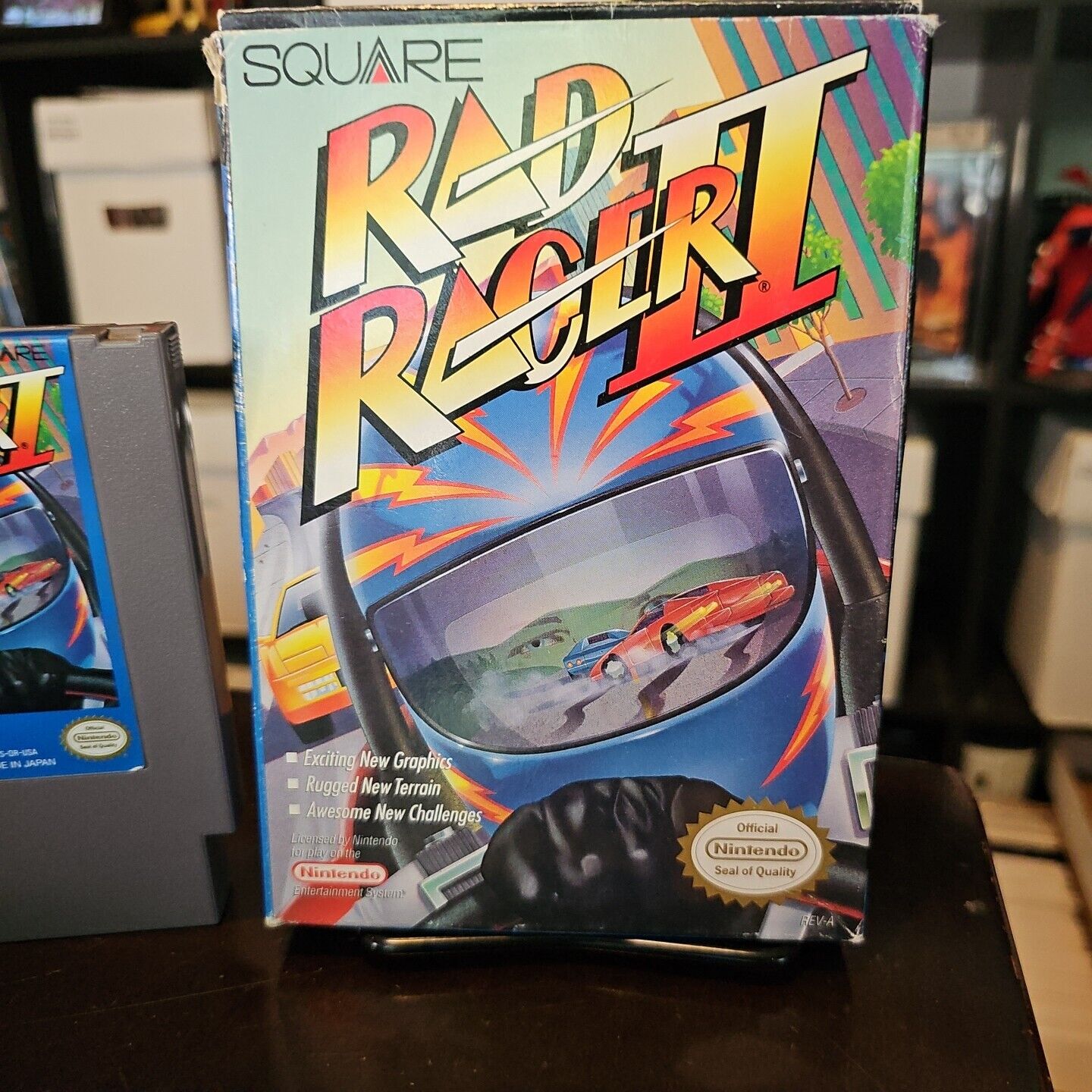 Rad Racer II 2 Nintendo NES CIB Complete Manual Box Cartridge SQUARE Authentic