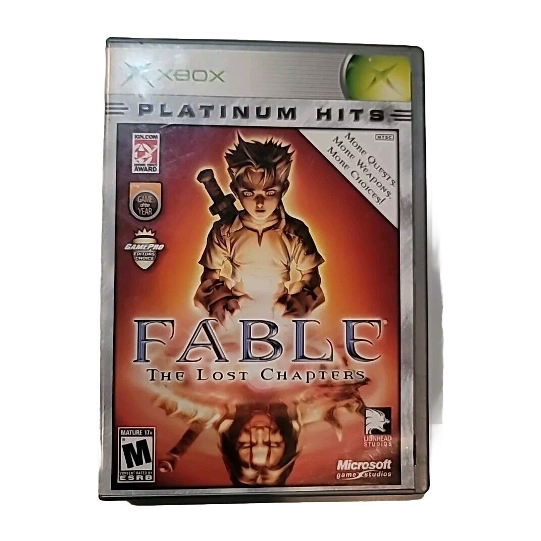 Fable The Lost Chapters Xbox Platinum Hits Complete CIB