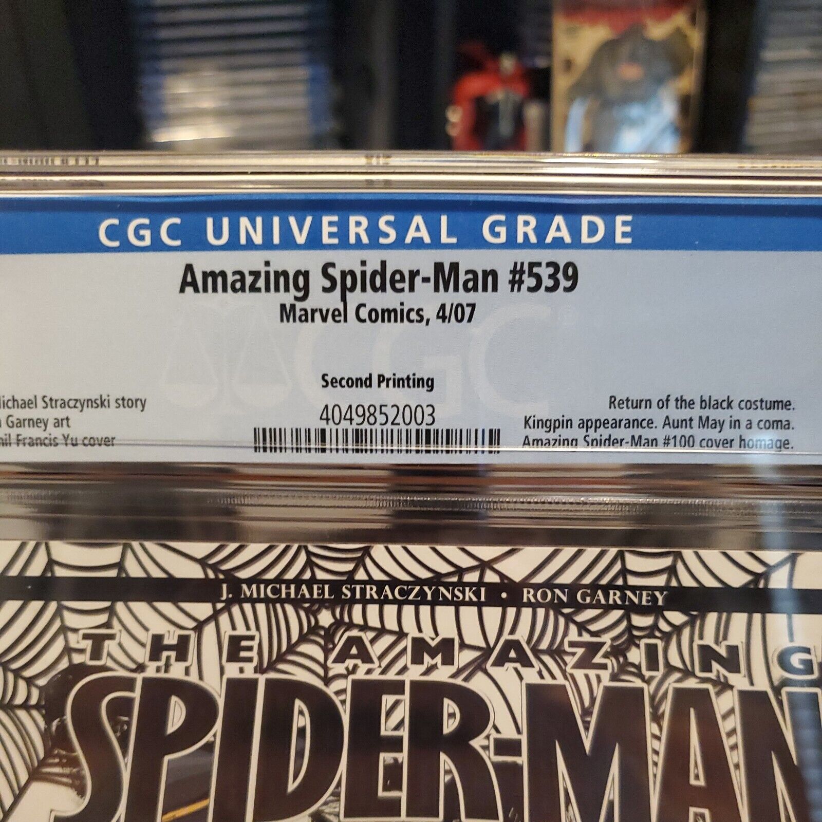 Amazing Spider-Man #539 2nd Print Variant Marvel 2007 Back in Black CGC 8.5