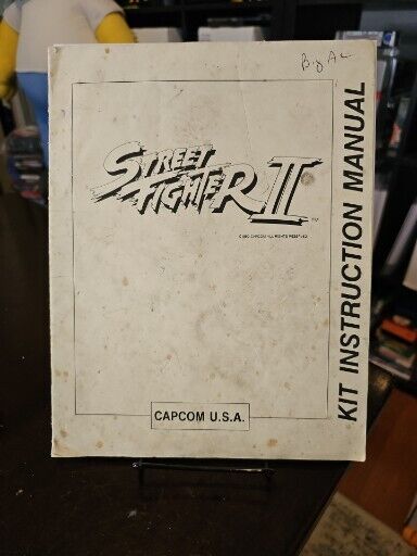 Vintage Street Fighter II Arcade Video Game Manual