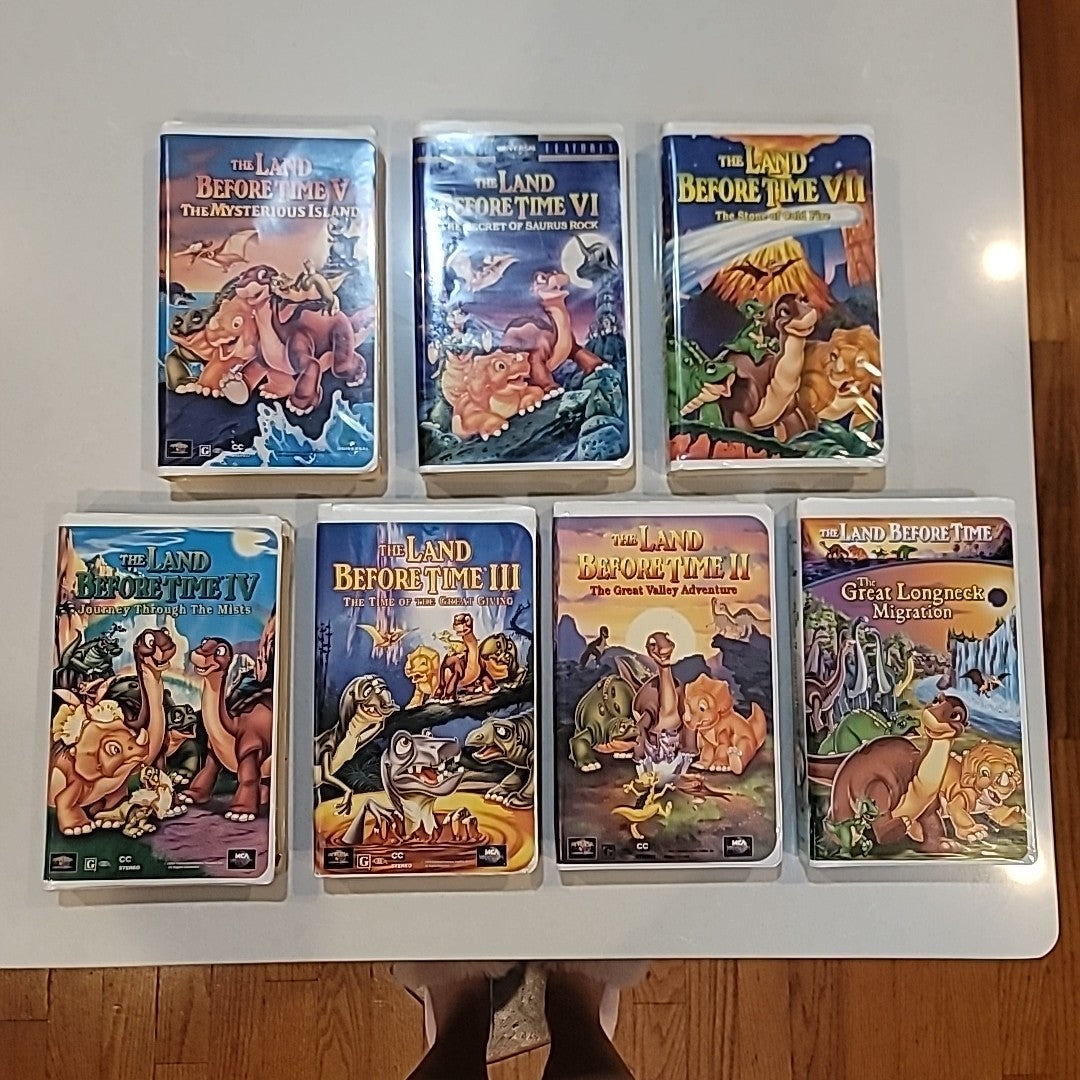 MCA and Universal Studios The Land Before Time Collection Lot Of 7 VHS Movies