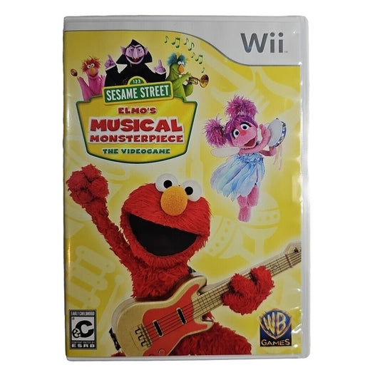 Sesame Street Elmo's Musical Monsterpiece Nintendo Wii Complete W/Manual