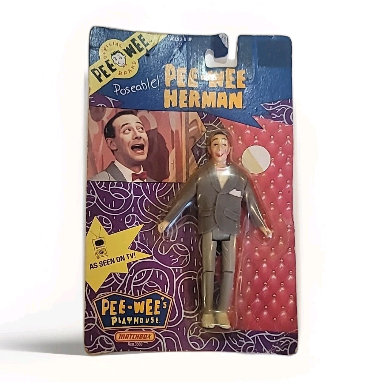 Pee Wee Herman’s poseable action figure Pee-Wee’s Playhouse 1988 Matchbox