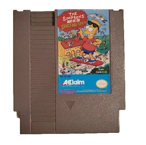 Simpsons Bart Vs. The Space Mutants - Nintendo NES Game Authentic NM Cart!