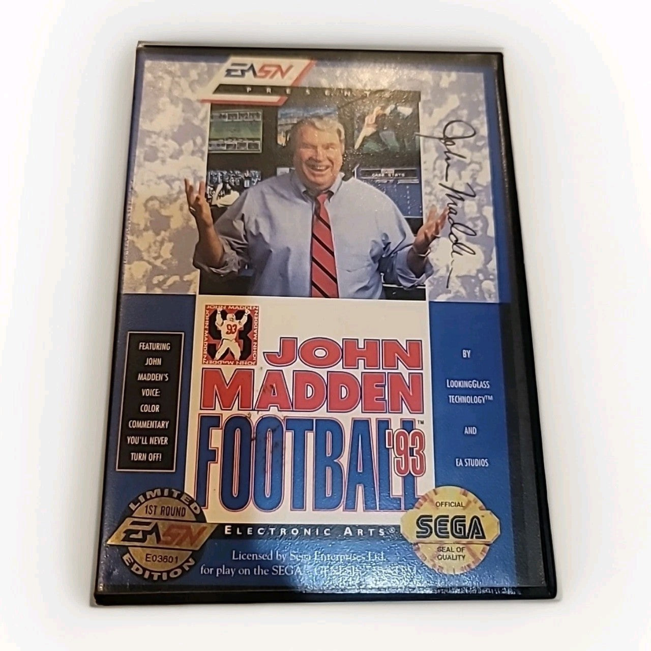 Madden NFL '94 (Sega Genesis, 1993)  Poster Included, No Manual 
