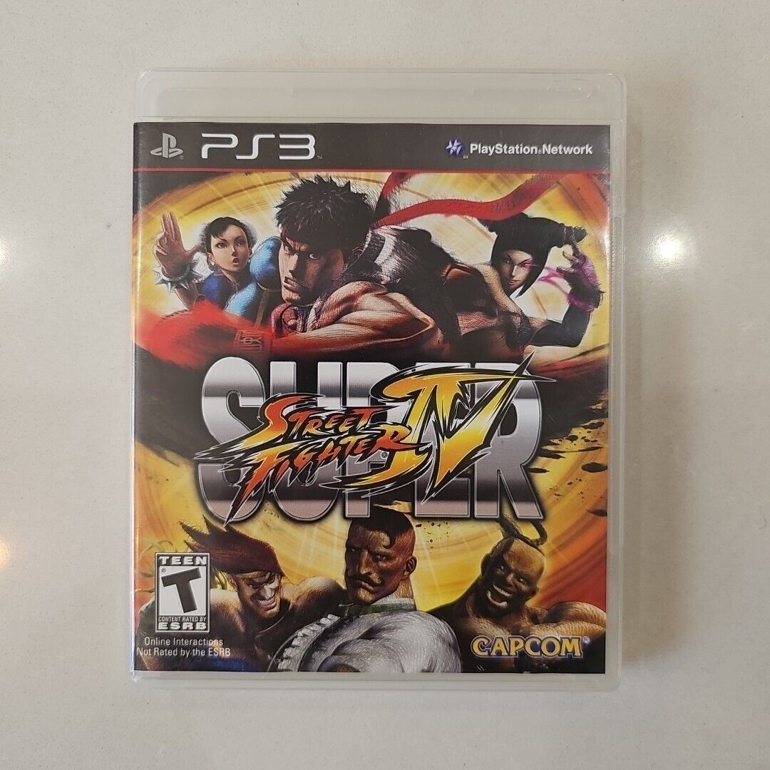 Super Street Fighter IV (Sony PlayStation 3, 2010) Complete No Manual PS3