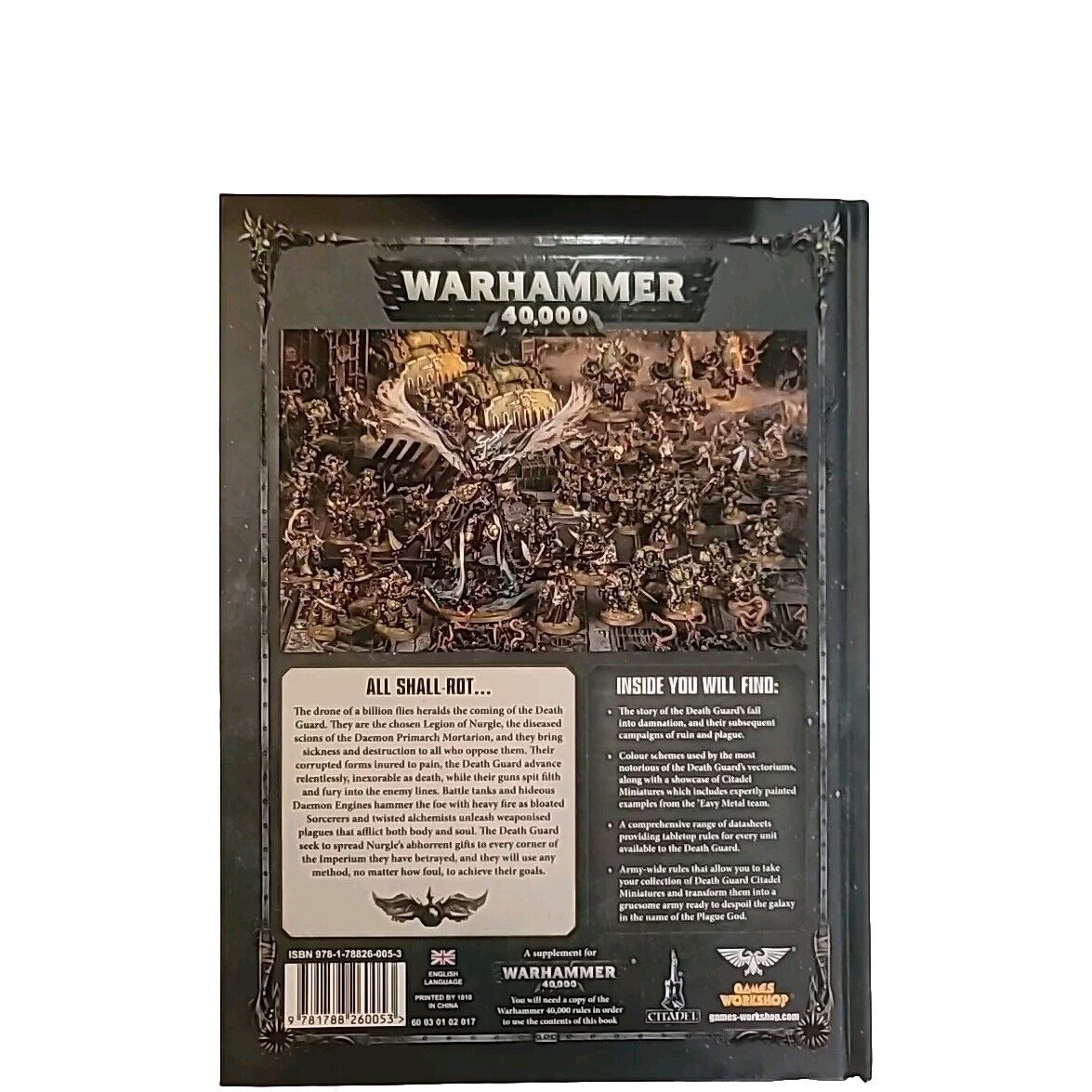 Warhammer 40k Death Guard Codex Heretic Astartes Hardback Book