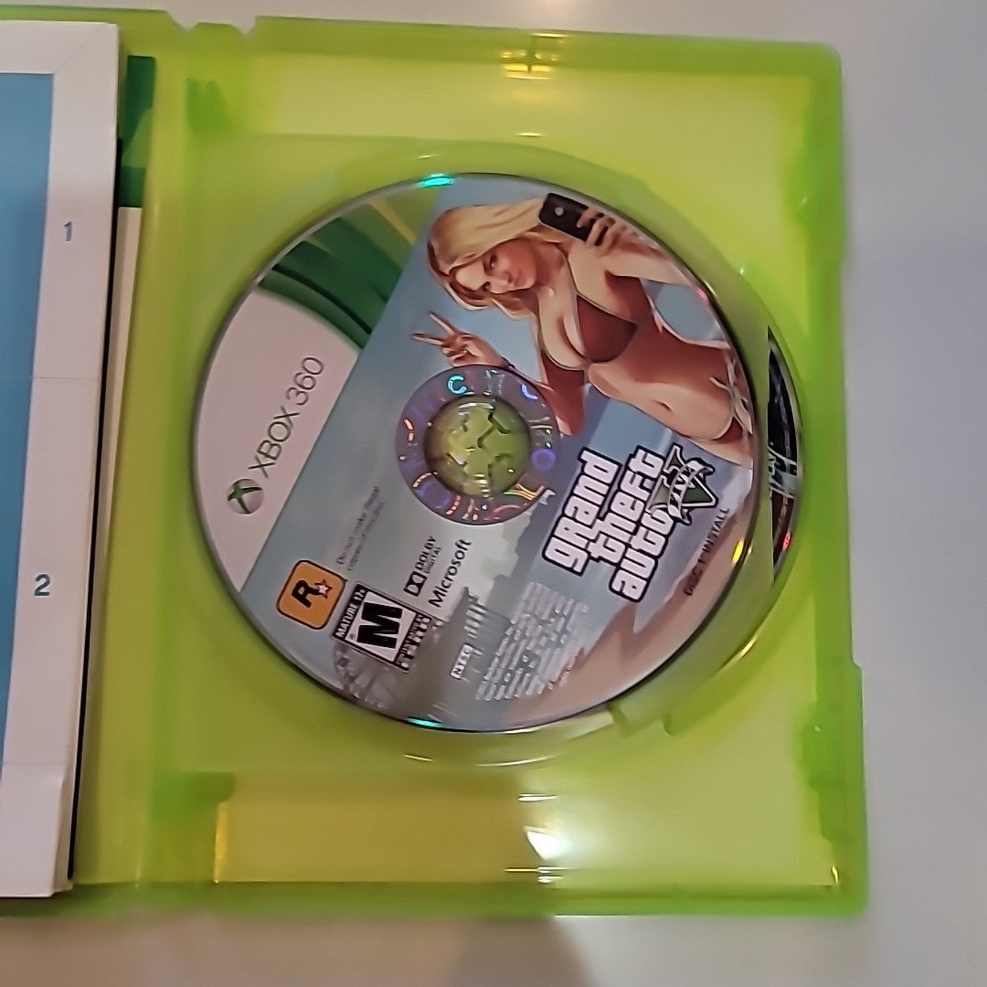Grand Theft Auto 5 V (Xbox 360, 2013) Clean Tested Working w/ Map