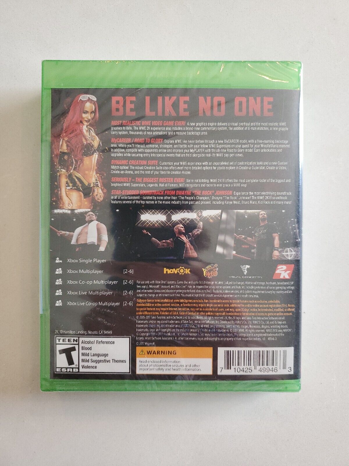 Xbox One WWE 2K18 SEALED BRAND NEW