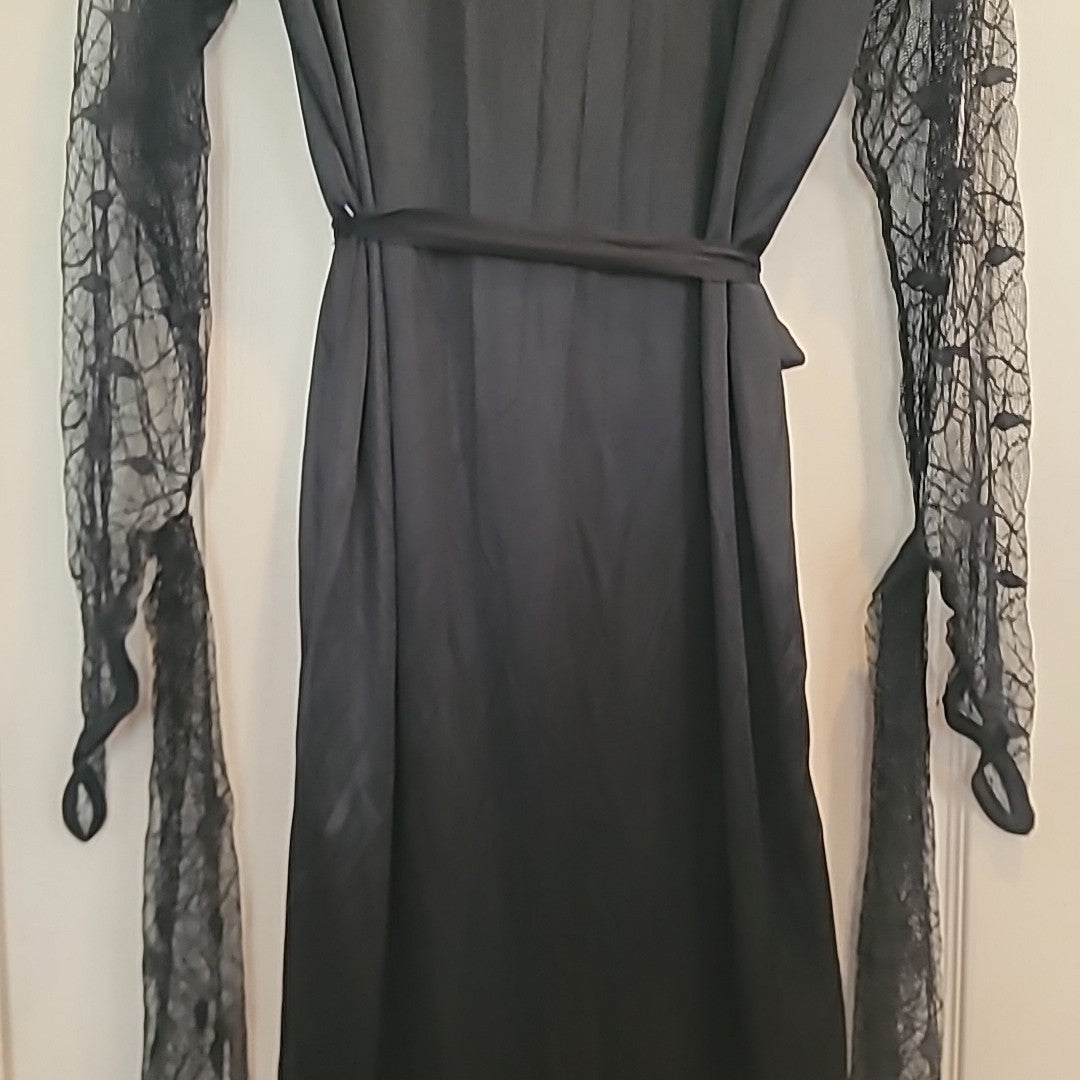 Adult Morticia Addams Family Costume Size L The Addams Family Dress & Wig