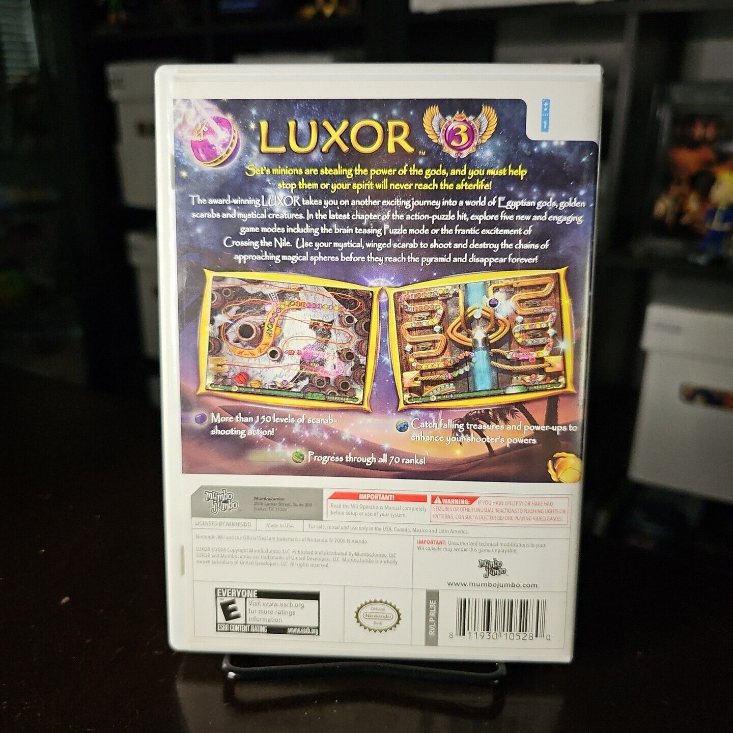 Luxor 3 - Nintendo Wii Strategy / Puzzle Kids Game Complete