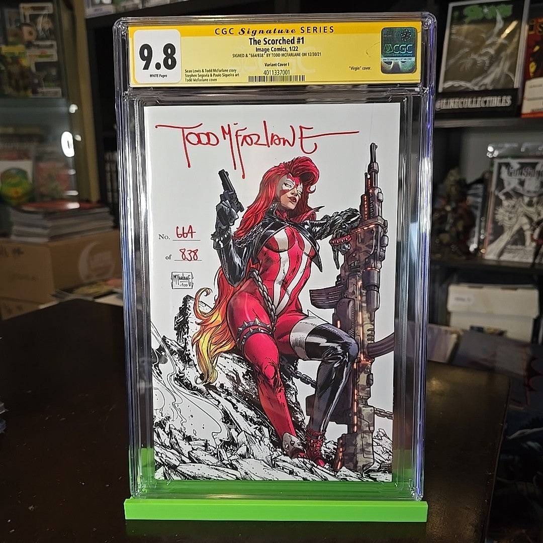 Scorched #1 1:250 CGCSS 9.8 Todd McFarlane Virgin SIGNED 664/838 Spawn Grail