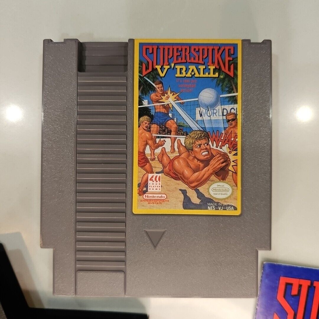 Super Spike V'Ball (NES, 1990) Cartridge, Manual And Sleeve Tested