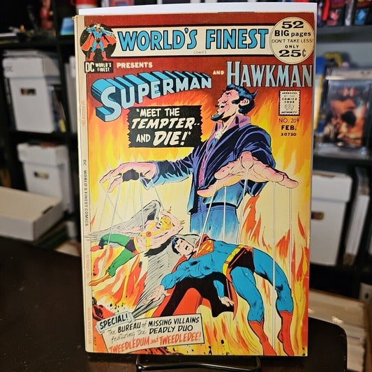 Worlds Finest 209 Dc Comics Superman Hawkman 1972