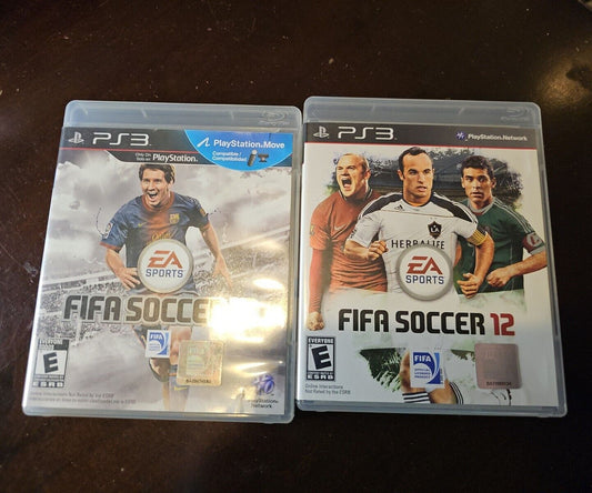 FIFA Soccer 12 And 13 - Playstation 3 COMPLETE PS3 CIB GAME CASE MANUAL