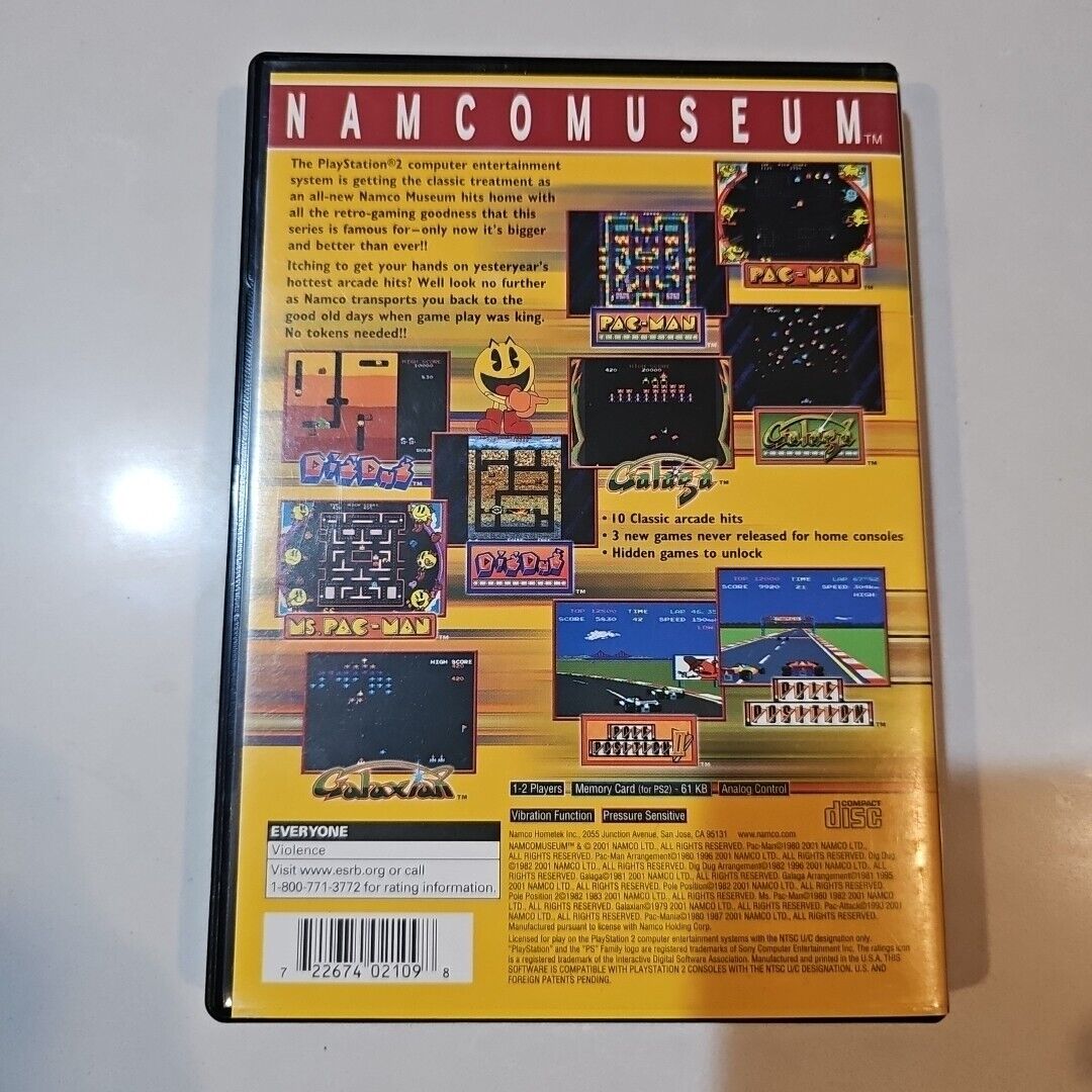 Namco Museum (PlayStation 2, 2001) Complete Tested Working - Free Ship