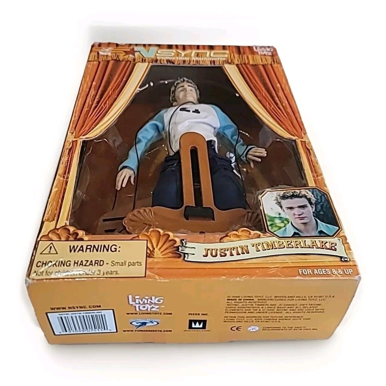 Vtg NSYNC JUSTIN TIMBERLAKE Doll 90s Marionette Living Toys NEW 