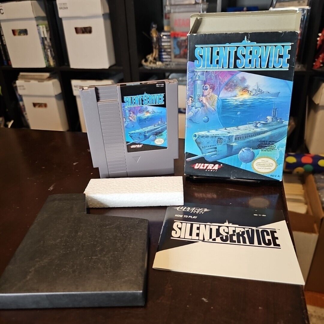 Silent Service (Nintendo NES, 1989) Complete CIB NICE! 