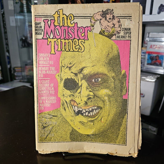 The Monster Times #38 History of Giant Film Giants January 1975 VG No POSTER