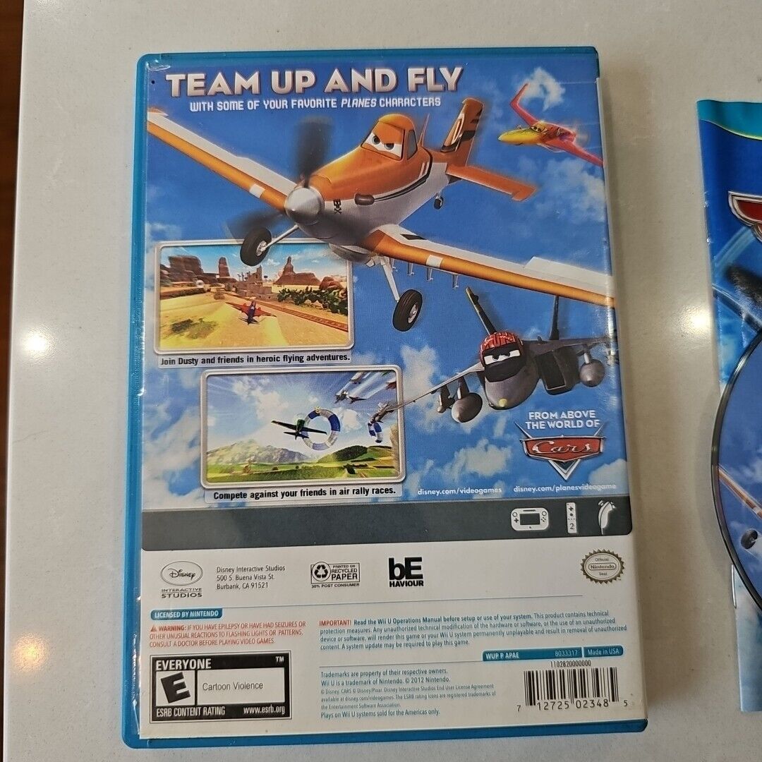 Disney Planes Nintendo Wii U 2013 CIB Complete W/Manual Tested