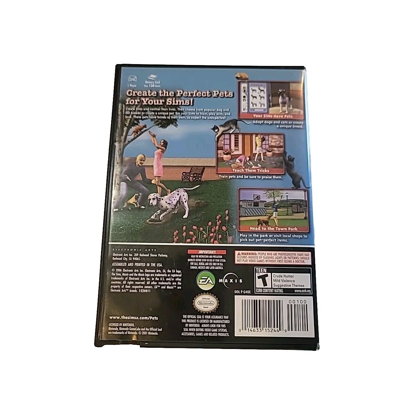 The Sims 2 Pets Nintendo GameCube CIB Complete with Manual 