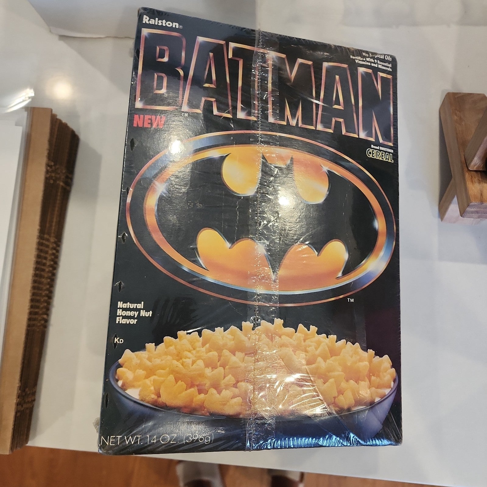 1989 Ralston Batman Cereal Full Box Factory Sealed w/Free Bank & T-Shirt Offer