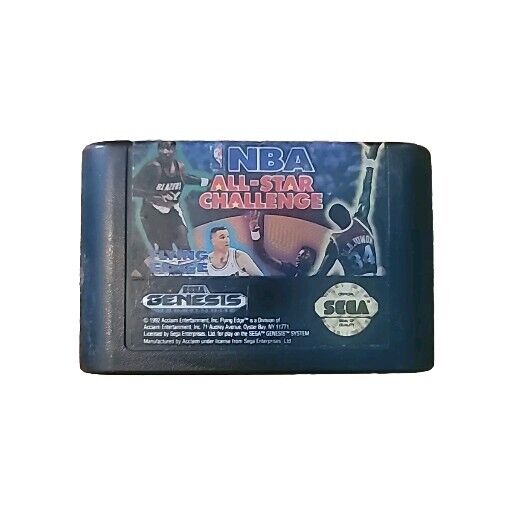 NBA All-Star Challenge (Sega Genesis, 1992) No Manual Tested Working