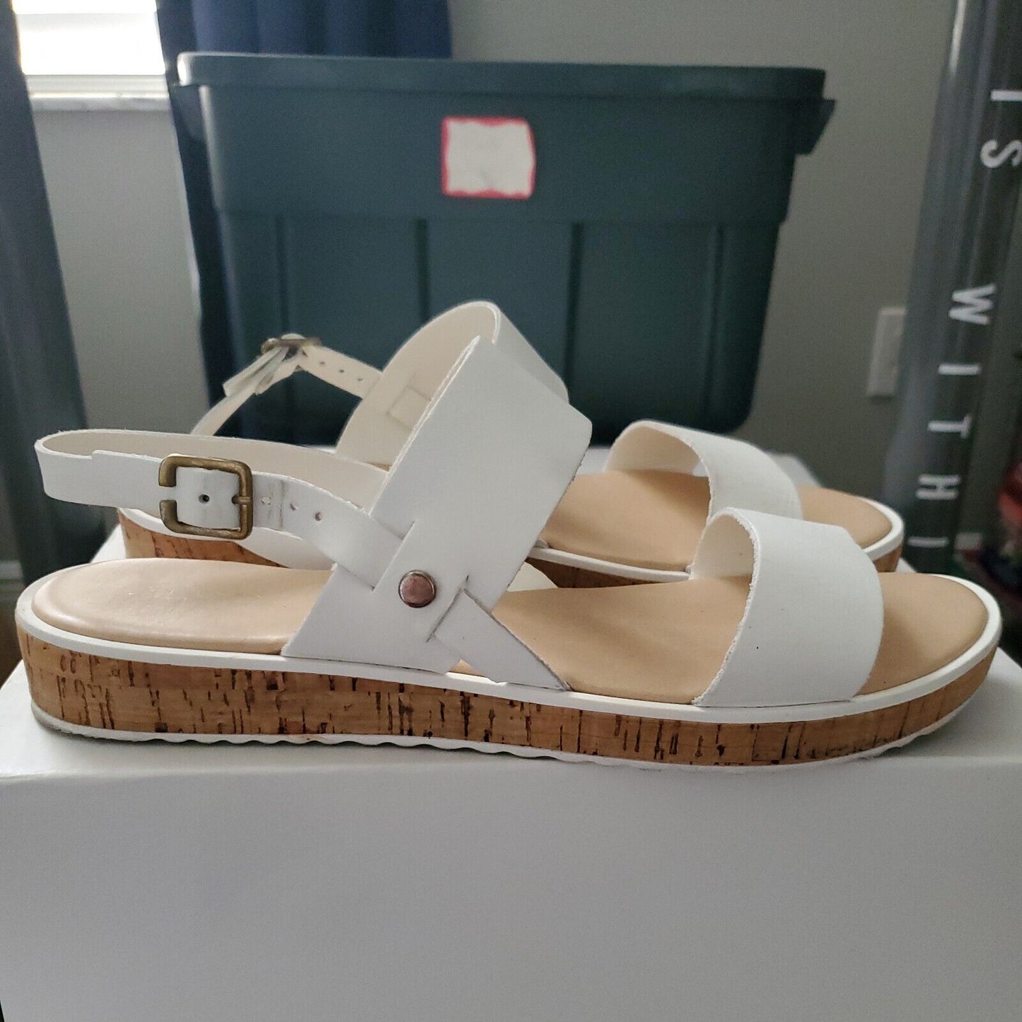 Aldo Lydda (Size 11) White and Beige Sandal Woman 