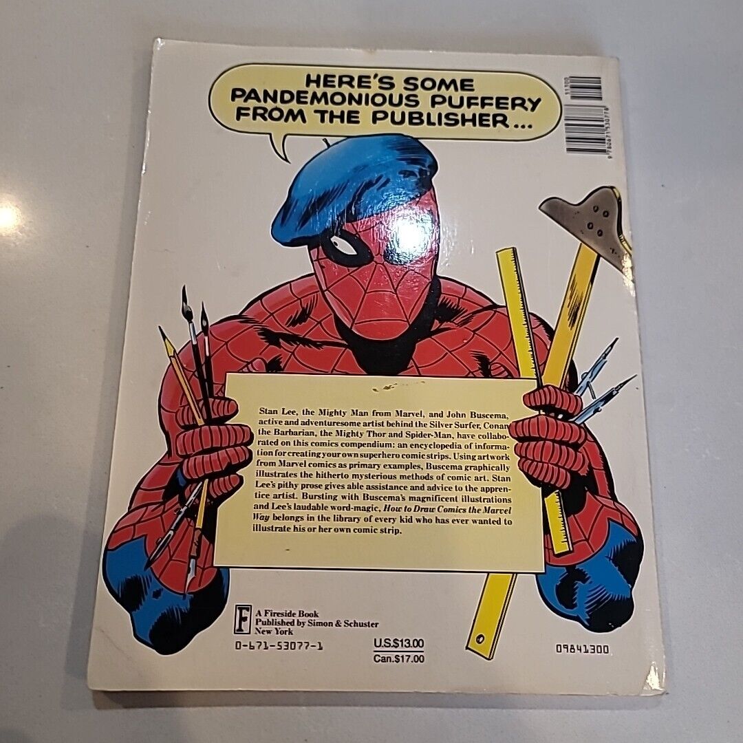 HOW TO DRAW COMICS MARVEL WAY STAN LEE JOHN BUSCEMA PAPERBACK TPB 