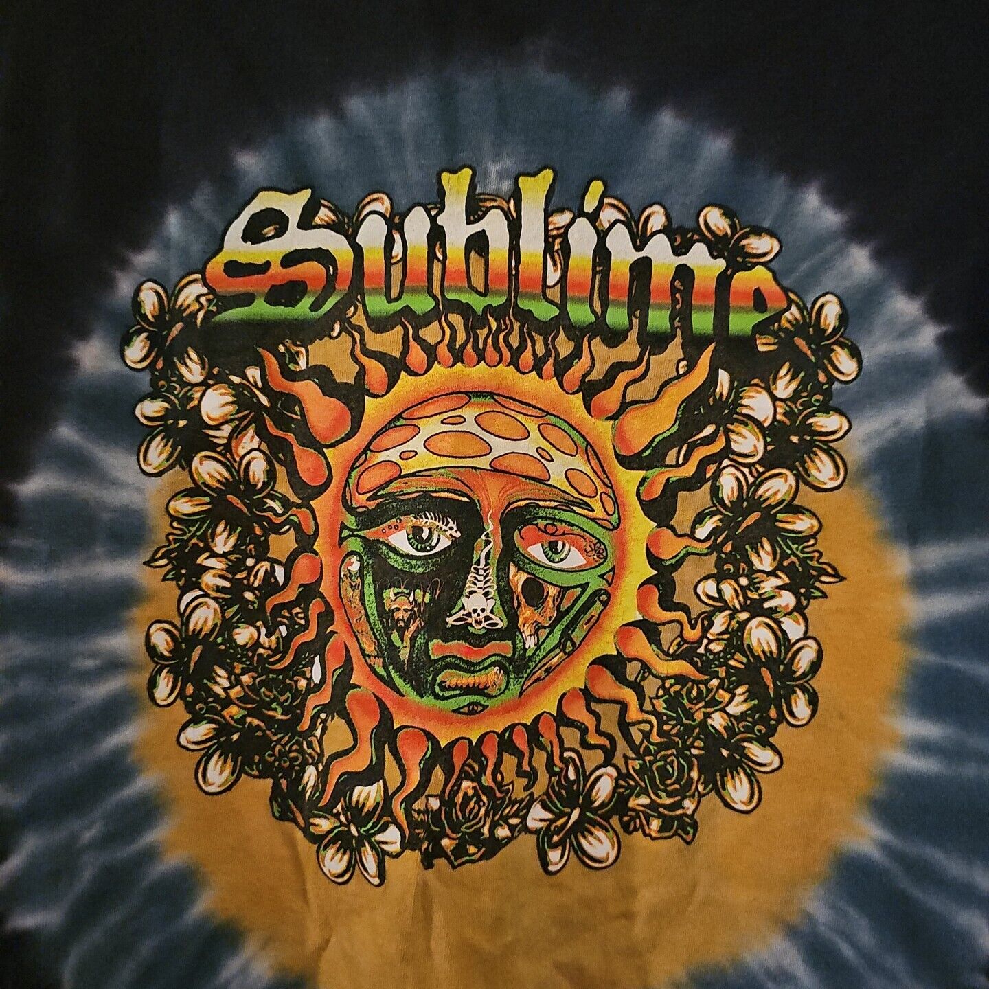 Sublime T Shirt Rock Band Small Navy Blue Sun Graphic Short Sleeve Reggae Punk