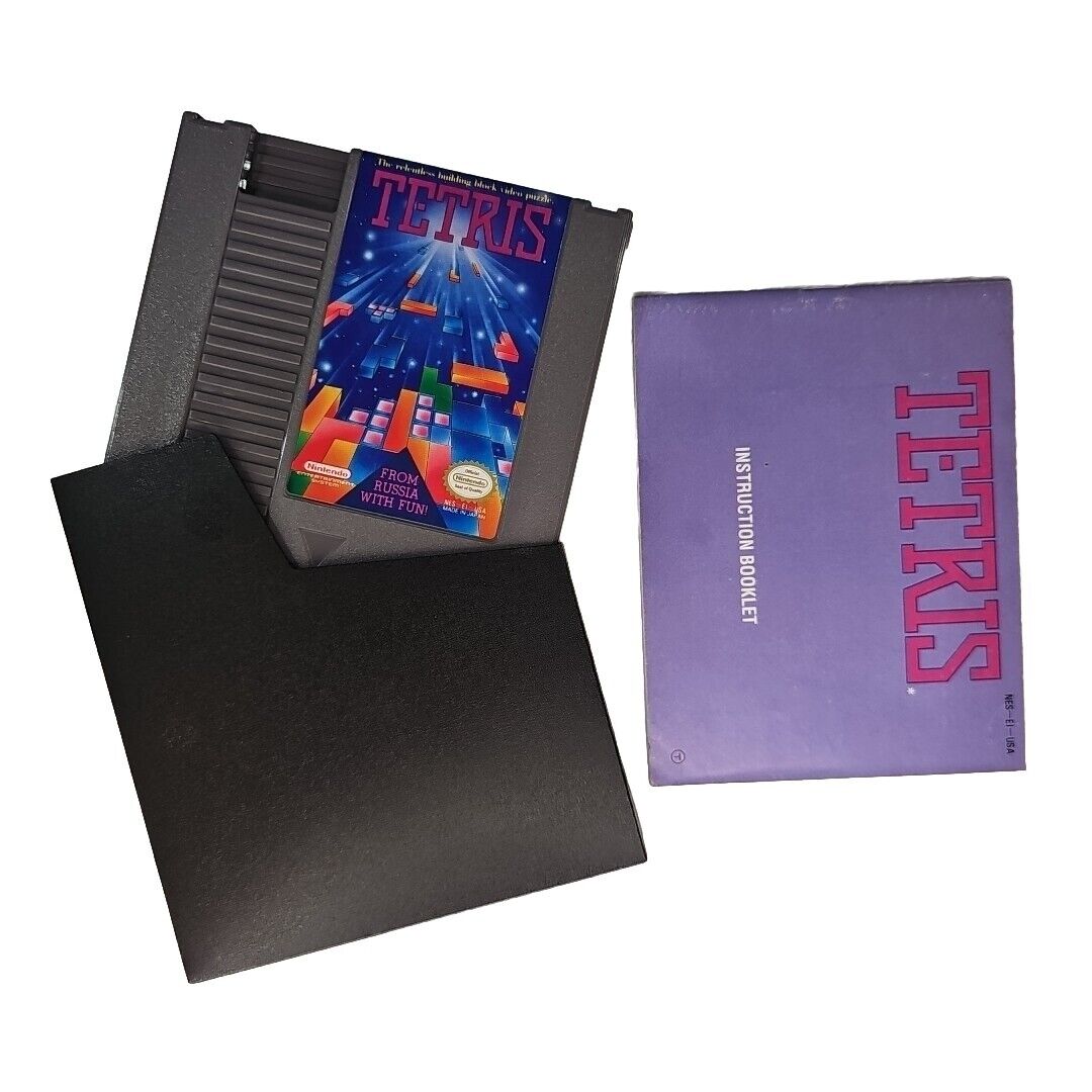 Tetris With Manual and Sleeve NES Nintendo TESTED & CLEAN Free Shipping