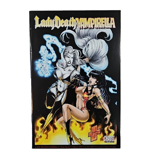 Chaos Comics Lady Death Vs. Vampirella: Dark Hearts March 1999 Comic Book Comics