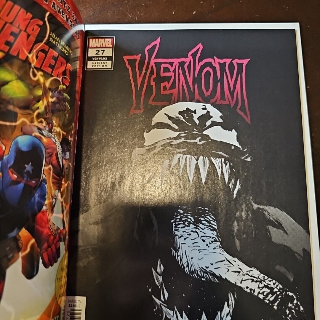 VENOM #27 JONBOY MEYERS MASKED VARIANT - TRADE DRESS Double Cover Error Signed