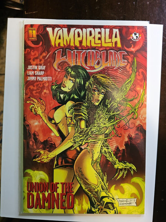 VAMPIRELLA WITCHBLADE UNION OF THE DAMNED #1 HARRIS TOP COW COMIC 2004 VFNM