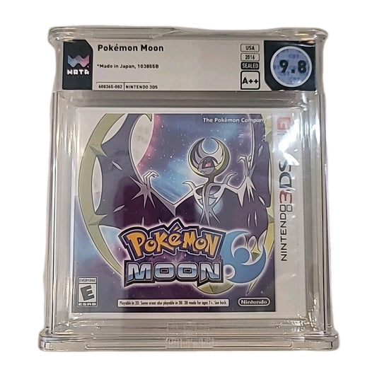 Pokemon Moon  (Nintendo 3DS) WATA 9.8 Sealed Grade: Y-Fold A++ CASE CRACKED