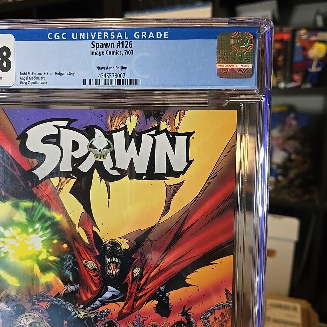 2003 Spawn #126 NEWSSTAND VARIANT GRADED CGC 9.8 WP RARE CENSUS POP 1