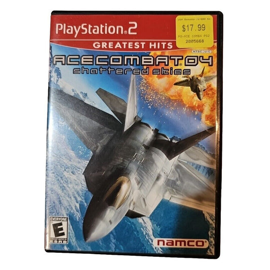 Ace Combat 4 Shattered Skies Greatest Hits (Sony Playstation 2,PS2) Complete