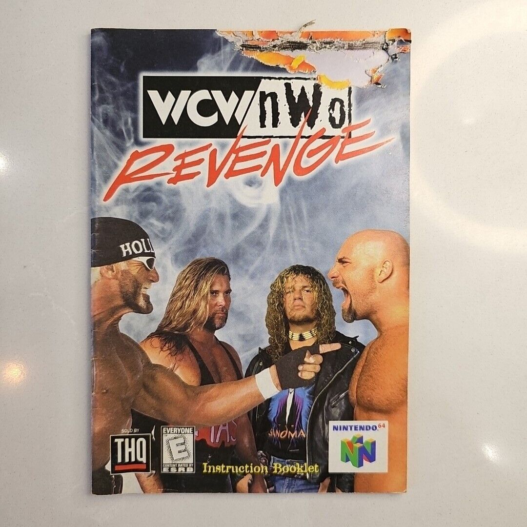 WCW NWO Revenge Nintendo 64 N64 1998 Game Cartridge And Manual Authentic Tested