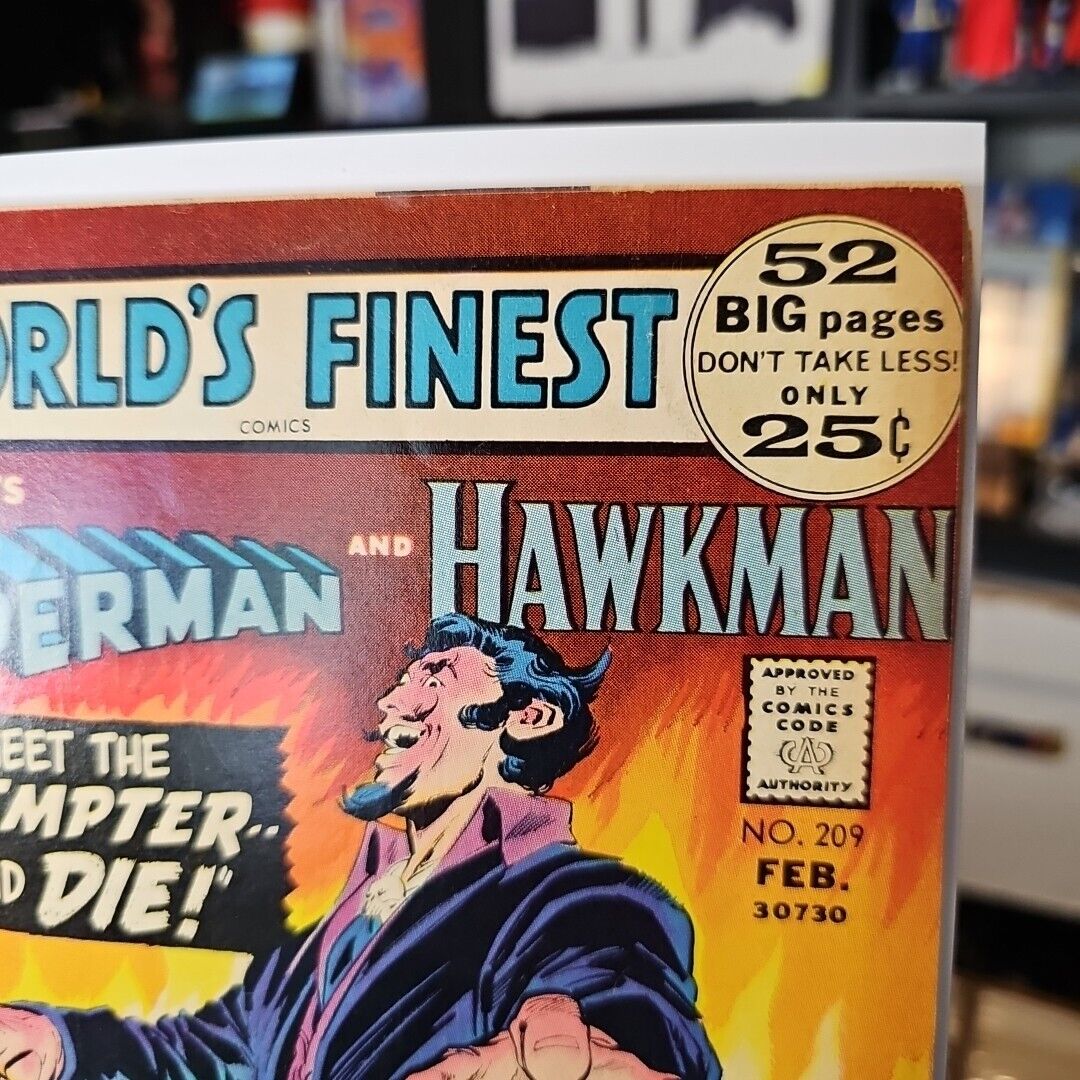 Worlds Finest 209 Dc Comics Superman Hawkman 1972