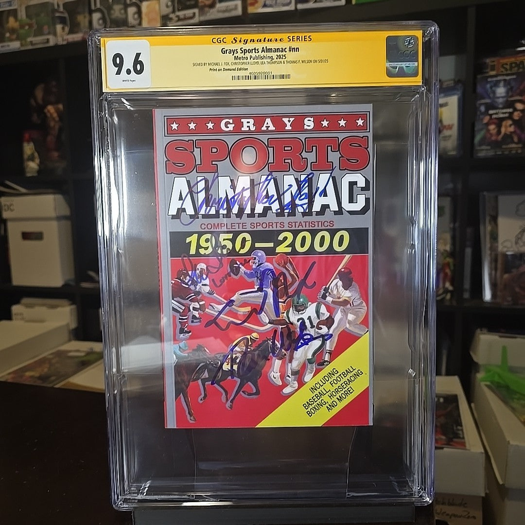Back to the Future #1 CGC 9.6 SS 2025 Grays Almanac Signed By Cast Fox LLOYD +