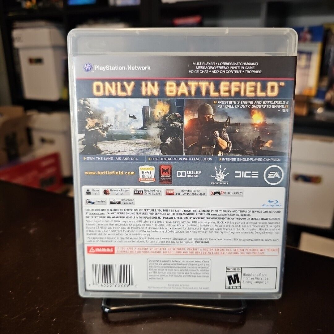 Battlefield 4 Sony PlayStation 3 PS3 Complete w/ Manual Tested