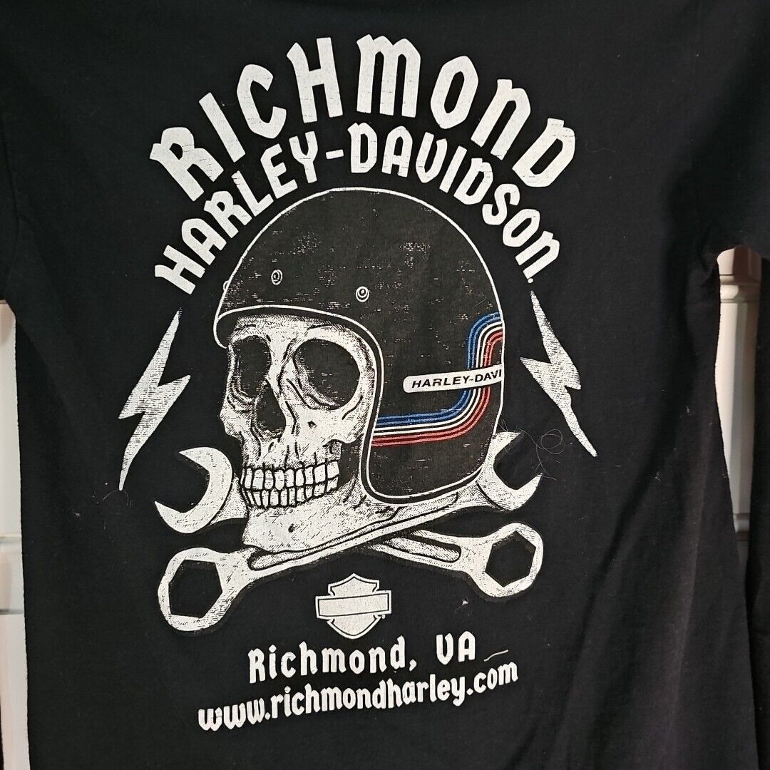 Harley Davidson Men's Long Sleeve Shirt Black with Logo RICHMOND M