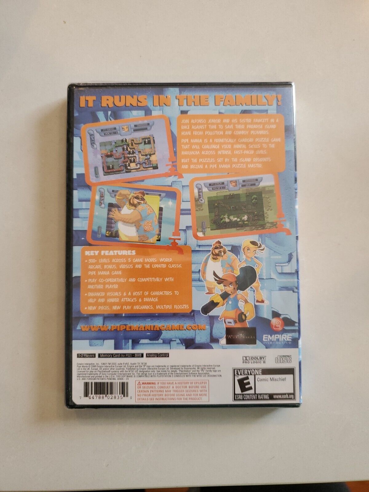 Pipe Mania (Sony PlayStation 2, 2008) Sealed See Pics