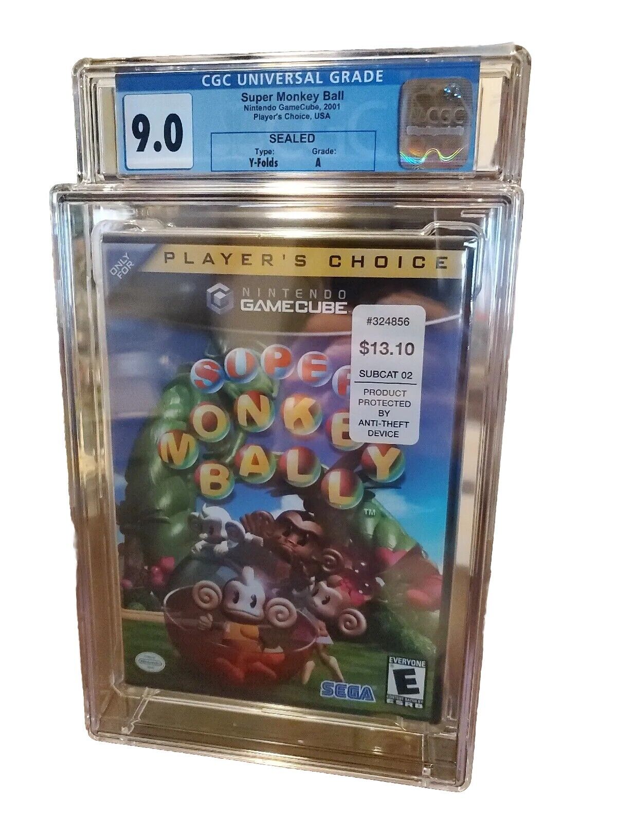 Super Monkey Ball Nintendo GameCube WATA CGC 9.0 A Seal FACTORY SEALED VGA