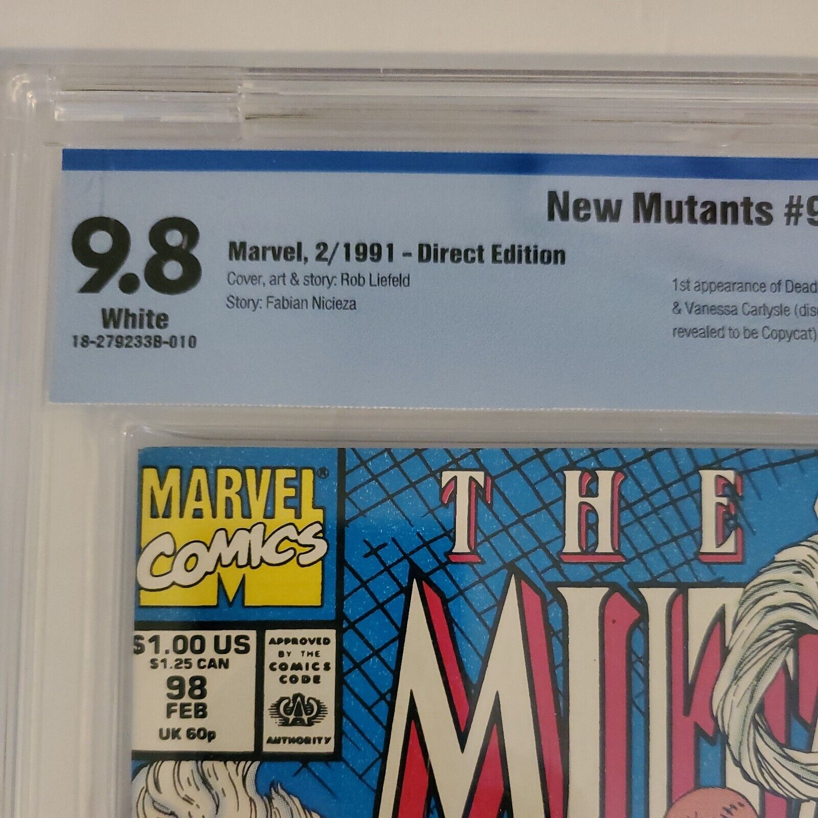 New Mutants #98 CBCS 9.8 Direct Market Edition, First Appearance Deadpool! 