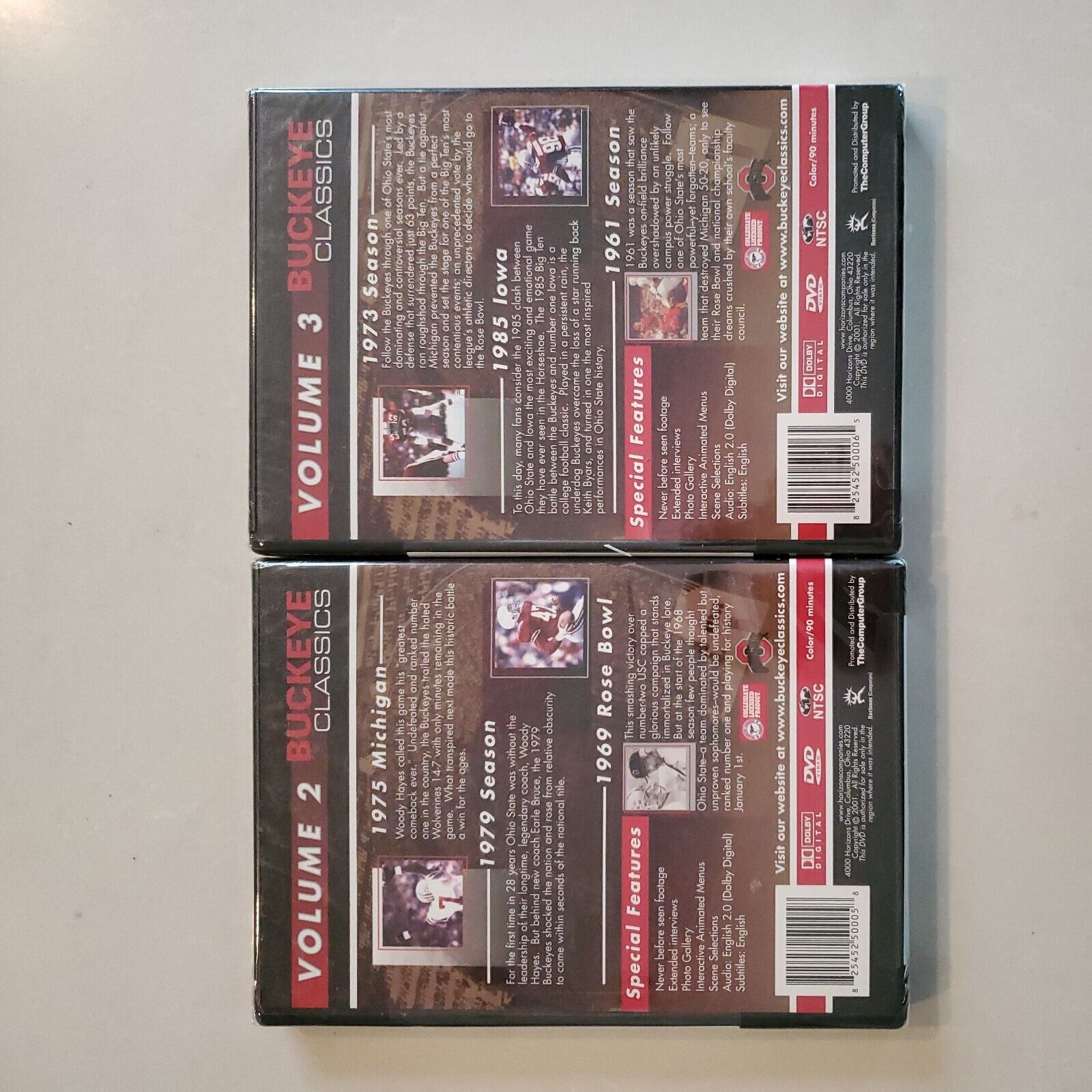 NEW Ohio State Buckeye Classics: Volume 2 and 3 Hosted by Archie Griffin DVD