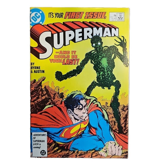 Superman #1 Byrne Includes Post Card! Very Good